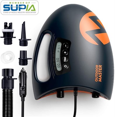 OutdoorMaster 20PSI High Pressure SUP Air Pump The Shark Intelligent Dual Stage Inflation