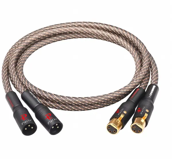 Palic HiFi XLR Audio Cable Quad Shielding Noise-free 2XLR Male to 2XLR Female 24K Gold Plated 3-Pin
