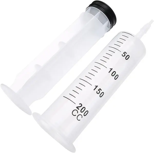 200ml Large Syringe Plastic, Pet Feeding Syringe Sterile Package for Scientific Labs, Measurement, Dispensing, Watering, Refilling