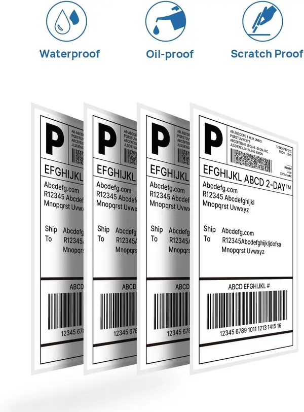 POLONO 4"x6" Thermal Shipping Labels Roll Perforated Permanent Adhesive 220 Labels