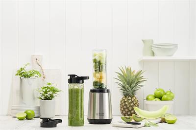 Russell Hobbs Mix&Go Steel Blender/Stand Mixer Smoothie Maker including 2 drinking bottles 600 ml