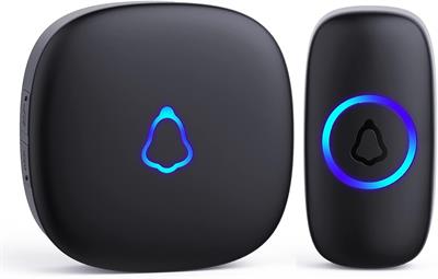 SECRUI Wireless Doorbell Waterproof, Adjustable Volume, 32 Chimes, Colorful LED 1000Ft Range