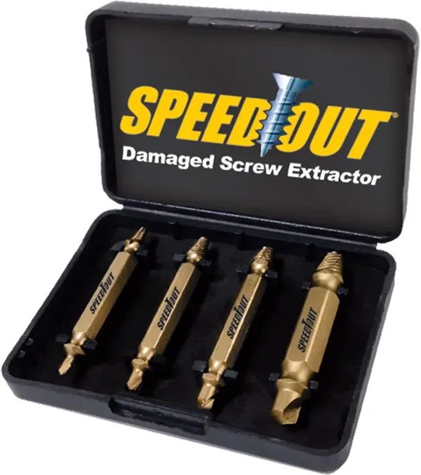SpeedOut Titanium Damaged Screw Extractor 4pc Set