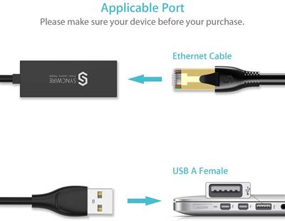 Syncwire USB 3.0 to LAN RJ45 Network Gigabit Ethernet Adapter