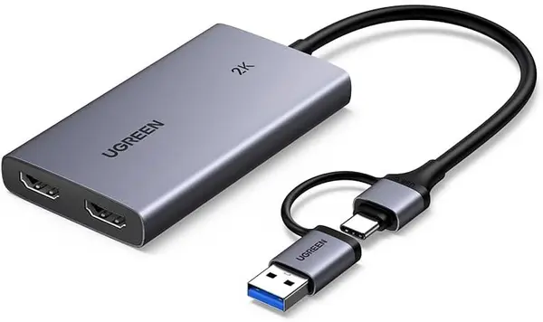 UGREEN HDMI Capture Card 2K 30FPS 1080P 60FPS Video Capture Card for Streaming Gaming with Low Latency Compatible with Switch 2 PS5 Xbox PC Mac