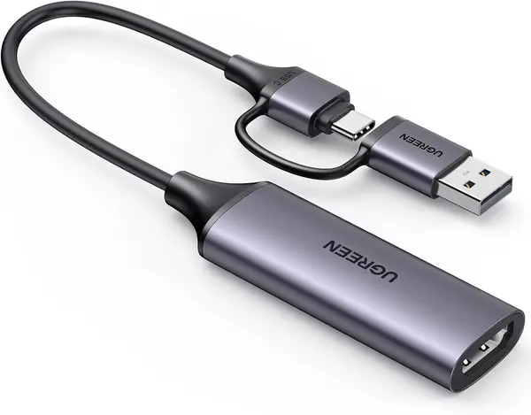 UGREEN HDMI Video Capture Card 4K Input and 1080P Capture HDMI to USB C/A for Gaming, Recorder, Livestreaming, Compatible with Switch PS5 Xbox TV Stick Camera Laptop iPad Mac