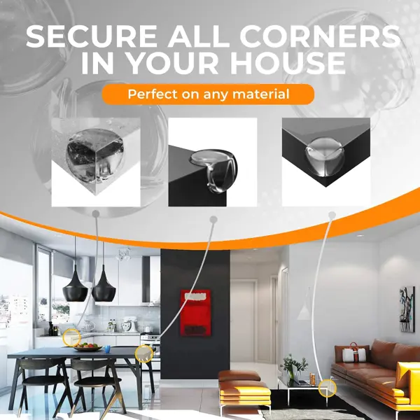 unina Corner Protector Baby Proof Corner Guards Child Safety with Pre-applied Adhesive (Pack of 17)