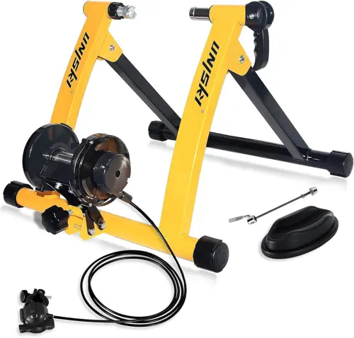 Unisky Bike Trainer Stand Indoor Bicycle Stand with Noise Reduction Magnetic Stationary Stand fits for 26-28inch, 700C Wheel