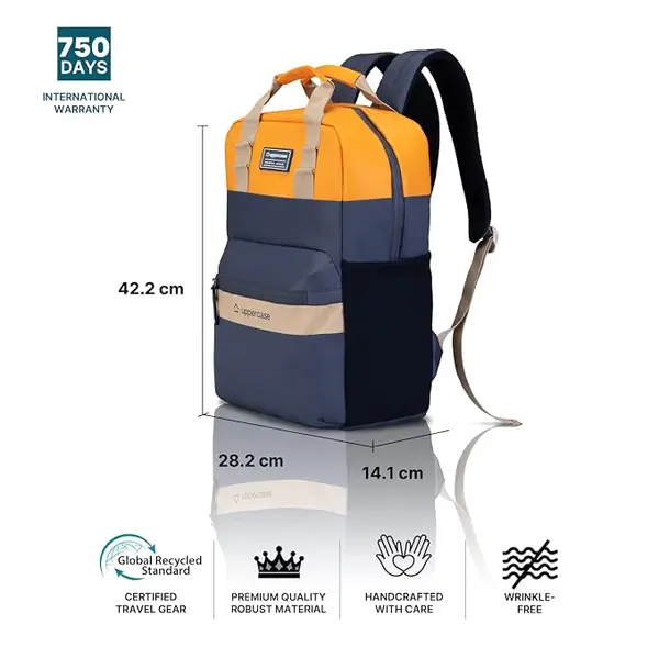 uppercase Medium 17 Ltrs Vegan Leather (upto 14 inch) Laptop Backpack