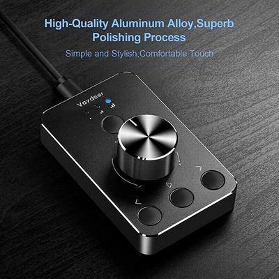 VAYDEER Multimedia Controller Volume Control Knob with One-Click Mute Function and 3 Volume Control Modes