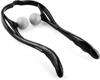VOYOR Neck Massager Shiatsu Deep Tissue Dual Trigger Point Shoulder Massager, Ergonomic Handle Desig