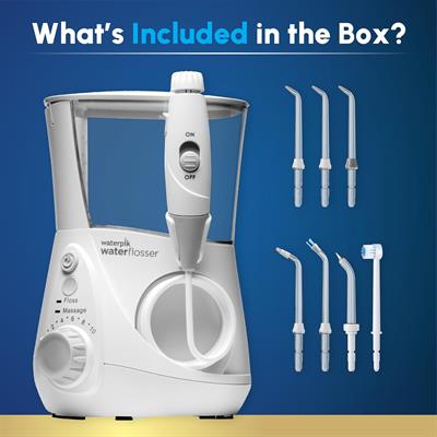 Waterpik Aquarius Water Flosser Ultra Professional For Teeth, Gums, Braces, Dental Care 7 Tips WP-660