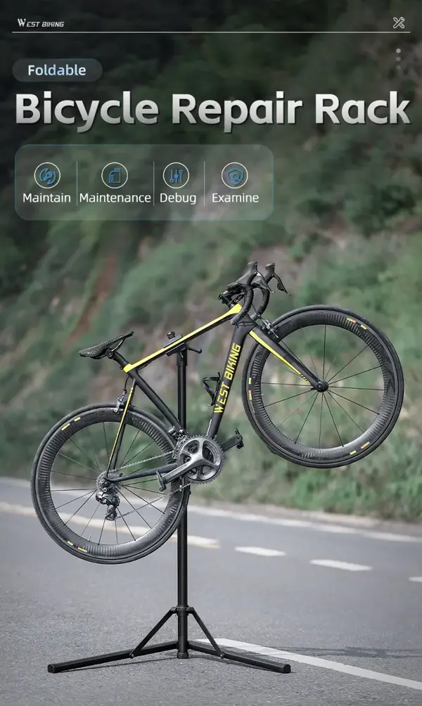 WEST BIKING Bike Repair Stand Storage Multipurpose Foldable Bicycle Display Stand Professional Bike Maintenance Wall/Floor Racks