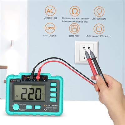 WinsPEAK VC60B+ LCD Digital Insulation Resistance Tester Megohm Meter Megohmmeter DC250V/500V/1000V AC750V