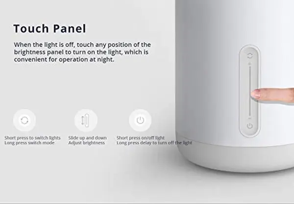 Xiaomi Mi Smart Bedside Lamp 2 Voice Control Touch Dimmable Home Table Night Light for HomeKit Siri Voice Control Work With Google Assistant Alexa