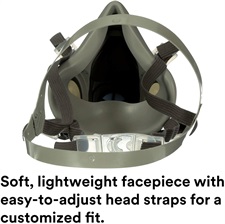 3M Respirator Face Mask Half Facepiece Reusable 6200