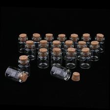 5ML Cork Glass Tube Jars Vials Drift Wishing Lucky Bottles - Wedding Party Decor - DIY Pendant - Also Fit for Storaging Essential Oil Perfume (100 pcs)