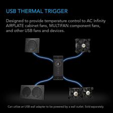 AC Infinity CONTROLLER 1 Thermal Trigger for USB Fans and Devices. Computer, AV Cabinet, Xbox, Playstation, Cooling.