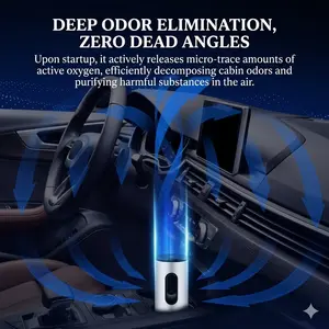 Aodma Car Sterilizer & Deodorizer 360° Formaldehyde & Smoke Odor Remover Compact Cup Holder Air Purifier ST-837