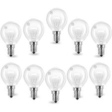 AcornSolution 40W 240V Classic Mini Globes Clear Round Light Bulbs E14 Small Screw Golf Ball Incandescent Lamps(10 Pack)