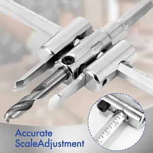 Adjustable Circle Hole Saw Wood Cutter Drill Bit Cordless Aircraft Type Alloy Tools for Woodworking 300mm