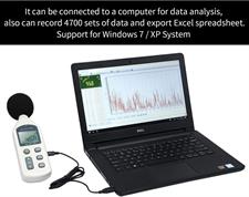 AMGAZE Digital Sound Level Meter, USB 4700 Groups Data Recording Decibel Measuring Device Measuring 30dBA ~ 130dBA