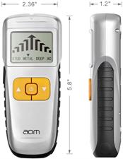 aom Stud Finder, 4 in 1 Large LCD Electronic Multi-Scanner Stud Sensor Detection with Sound Warning
