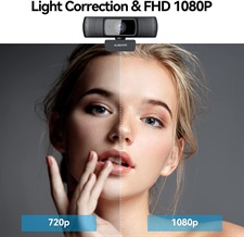 AUSDOM Autofocus 1080P Webcam with Privacy Cover AF640 Full HD Business Web Camera 