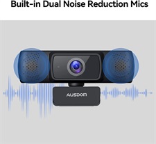 AUSDOM Autofocus 1080P Webcam with Privacy Cover AF640 Full HD Business Web Camera 