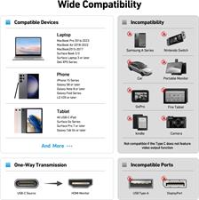 BENFEI USB Type-C to HDMI Adapter [Thunderbolt 3/4 Compatible] with MacBook Pro/Air 2023, iPad Pro, iMac, S23, XPS 17, Surface Book 3 and More