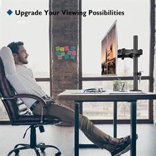 BONTEC Dual Monitor Stand for 13-27 inch LCD LED PC Screens for Desks, Height Adjustable Arm Bracket Tilt 90° Swivel 180° Rotate 360°, VESA 75/100
