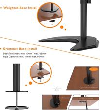 BONTEC Single Arm Desk Mount for 13-27” LCD LED Monitor Screens | Ergonomic Tilt, Swivel & Rotate