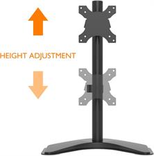 BONTEC Single Arm Desk Mount for 13-27” LCD LED Monitor Screens | Ergonomic Tilt, Swivel & Rotate