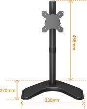 BONTEC Single Arm Desk Mount for 13-27” LCD LED Monitor Screens | Ergonomic Tilt, Swivel & Rotate