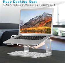 BoYata Laptop Stand Aluminum Ventilated Laptop Holder Notebook Stand Compatible with 10-15.6'' MacBook 