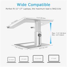 Laptop Stand Height adjustable Aluminum Laptop Riser Ventilated Holder (Brand: BoYata)