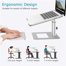 Laptop Stand Height adjustable Aluminum Laptop Riser Ventilated Holder (Brand: BoYata)