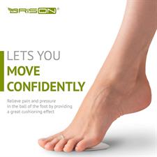 Brison Metatarsal Soft Gel Pads for Forefoot Pain - 2 Pairs