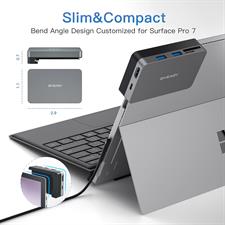 BYEASY Docking Station, 6-in-1 Microsoft Surface Pro 7 USBC Hub with 4K HDMI, PD 60W Type-C Charging, SD/TF Card Reader, 2 USB 3.0-Specifically Designed Expansion Hub