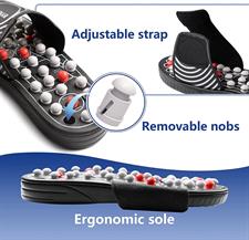 BYRIVER Sandals with Spring Insoles for Foot Massage, Relieves Foot Pain, Neuropathy, Arthritis and Plantar Fasciitis (Medium)