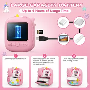 CAMCLID Instant Photo Print Camera 2.4 in HD 1080P 