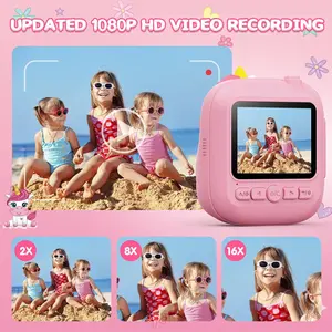 CAMCLID Instant Photo Print Camera 2.4 in HD 1080P 
