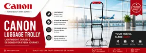 Canon Adjustable Folding luggage Trolley Cart & Hand Trolley Portable Heavy-Duty