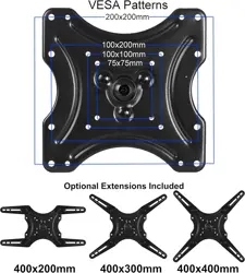 Cheetah ALAMLB Articulating Arm TV Wall Mount fits 20-55" VESA 400 Full Motion Tilt Swivel Rotation Extension Bracket