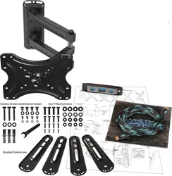 Cheetah ALAMLB Articulating Arm TV Wall Mount fits 20-55" VESA 400 Full Motion Tilt Swivel Rotation Extension Bracket