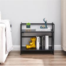 Coavas Folding Bookshelf Shoe Rack Storage Shelves 2 Tiers Stackable shelf Organizer 