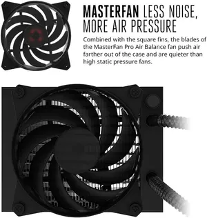 Cooler Master MLY-D12X-A20MB-R1 MasterLiquid Pro 120 CPU Cooler, All-in-One Liquid Cooler with FlowOp Technology