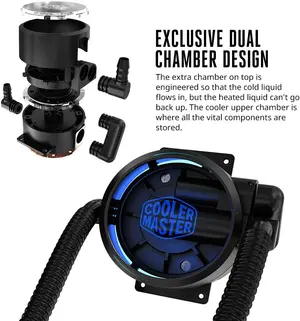 Cooler Master MLY-D12X-A20MB-R1 MasterLiquid Pro 120 CPU Cooler, All-in-One Liquid Cooler with FlowOp Technology