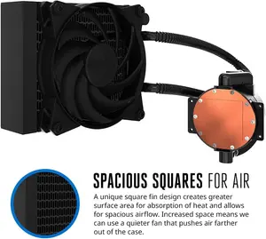 Cooler Master MLY-D12X-A20MB-R1 MasterLiquid Pro 120 CPU Cooler, All-in-One Liquid Cooler with FlowOp Technology