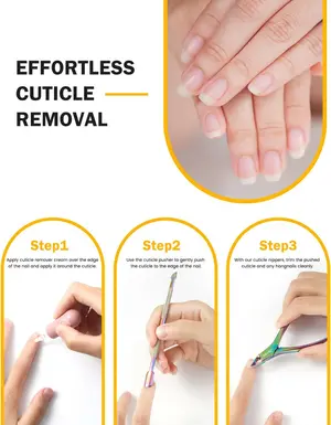 BEZOX Cuticle Clippers with Cuticle Pusher Set - Precise Cuticle Nipper and Under Nail Cleaner Kit